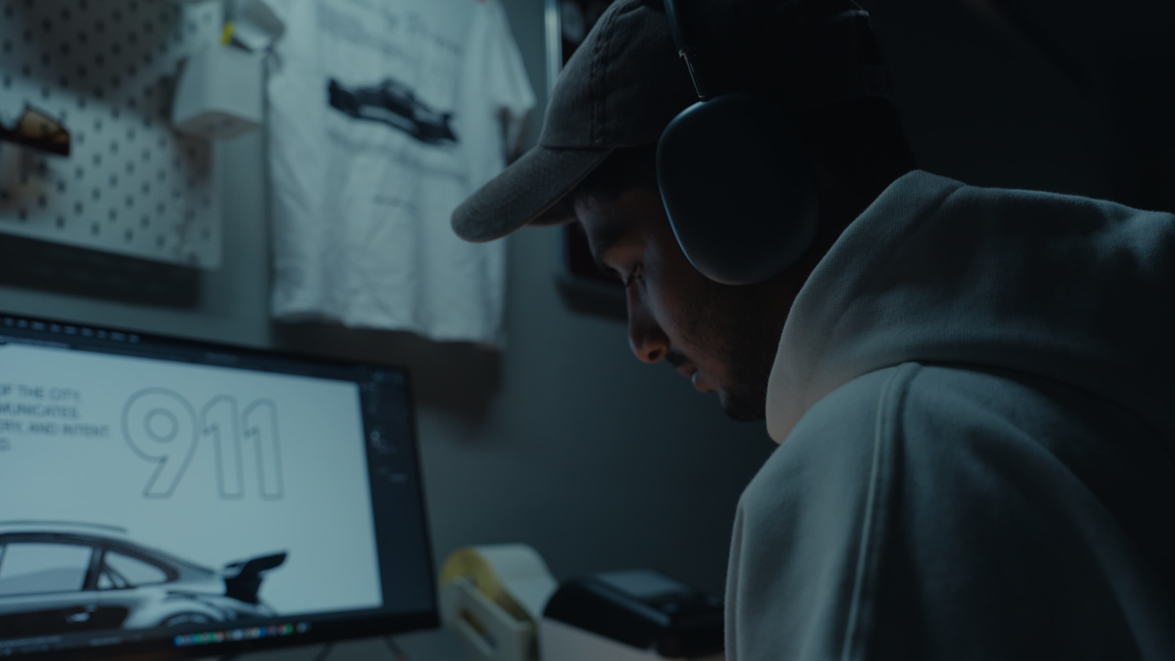 Behind the scenes at the studio.